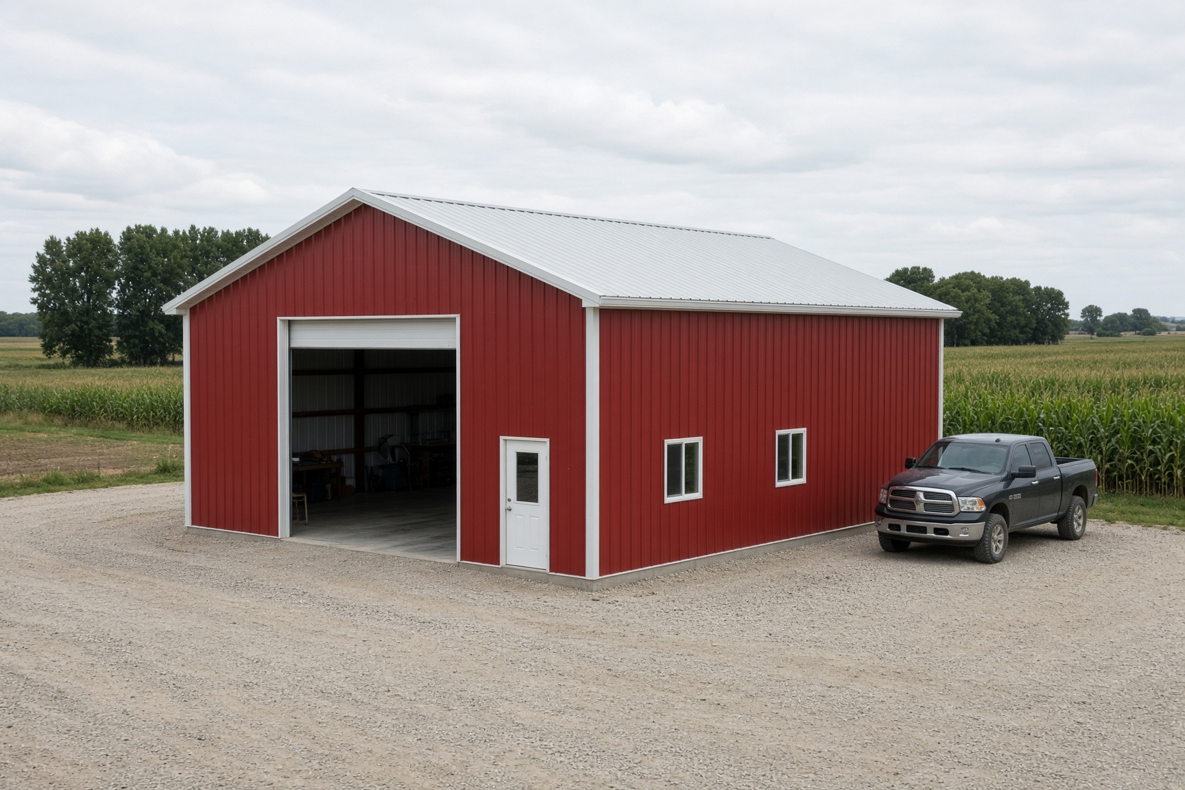 Prefabricated agricultural steel farm shop